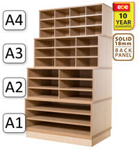 KubbyClass® Paper Storage - A4-A3-A2-A1 Set - 30 Compartments