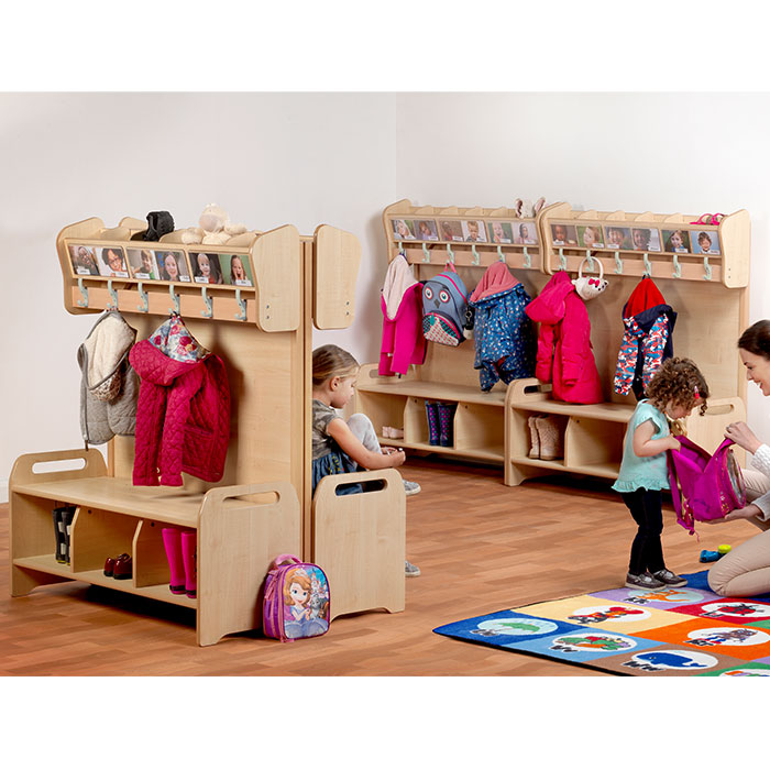 4x Freestanding Cubby Units Set