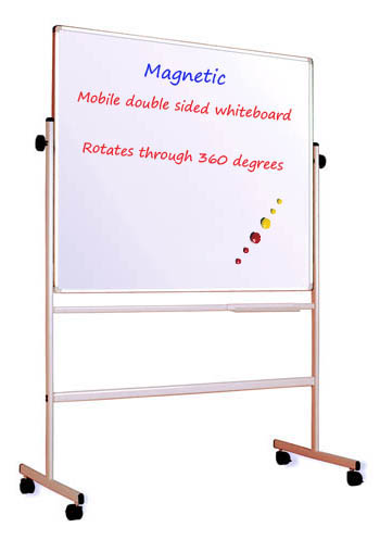 Double Sided Magnetic Swivel Whiteboard - Coated Steel