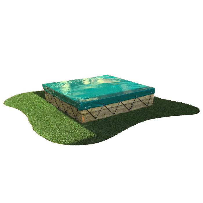 Outdoor Wooden Sandpit With PVC Cover