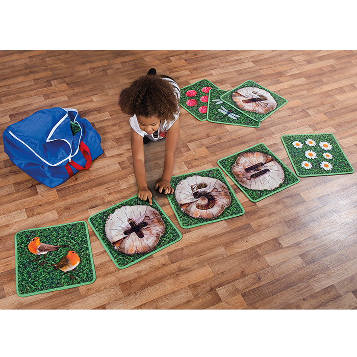 Woodland Set Of 35 Counting Mini Placement Carpets With Holdall - 4m x 4m
