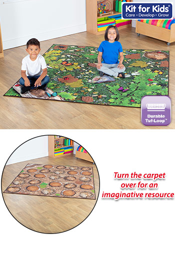 Woodland Double Sided Carpet - 2m x 2m