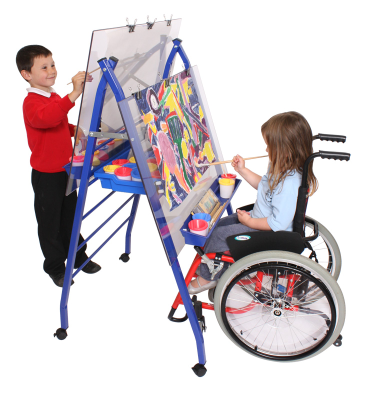 Specially Adapted Height Adjustable Double Sided Polycarbonate Art Easel Specially Adapted Height Adjustable Double Sided Polycarbonate Art Easel