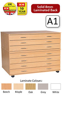 Ready Assembled 7 Drawer A1 Plan Chest