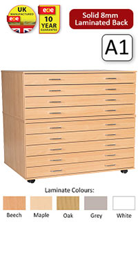 Ready Assembled 9 Drawer A1 Plan Chest