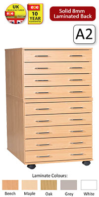 Ready Assembled 9 Drawer A2 Plan Chest