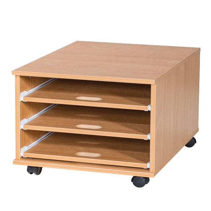 Ready Assembled 3 Sliding Shelves A2 Paper Storage Ready Assembled 3 Sliding Shelves A2 Paper Storage