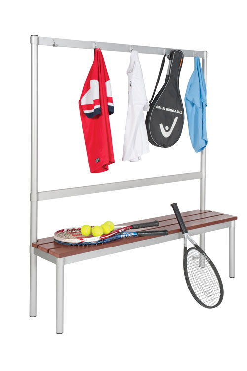 Gopak Enviro 1600mm Changing Room Bench with Standard hooks