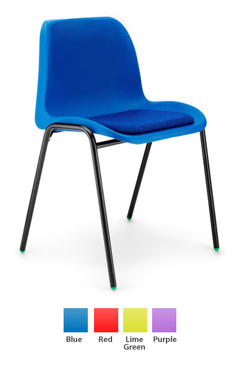 Affinity Polypropylene Chair with Upholstered Seat Pad