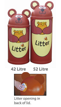 42 or 52 Litre Bear Litter Bins