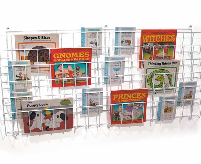 Horizontal Wall Mounted Display Book Rack