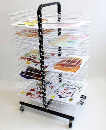 Mobile 40 Shelf Drying Rack With Small Shelves