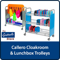 Callero® Cloakroom & Lunchbox Trolleys