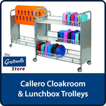 Callero Cloakroom & Lunchbox Trolleys