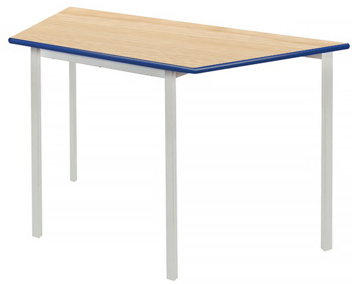 Cast Pu Edged Trapezoidal Classroom Table with Melamine Top