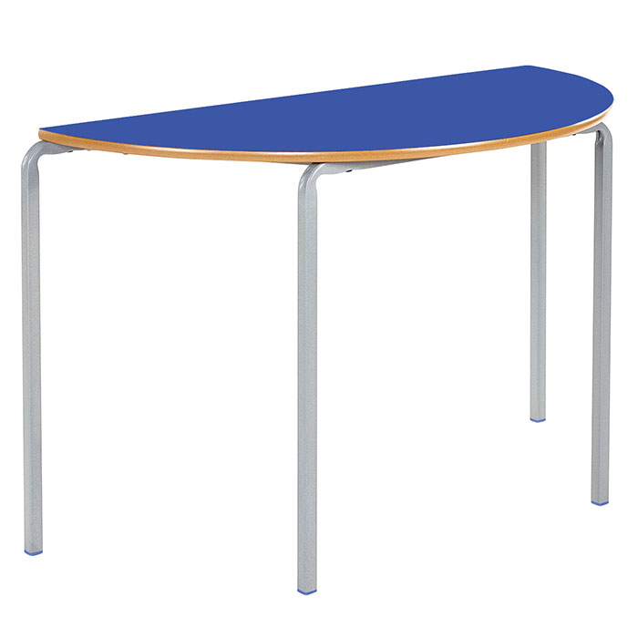 Contract Classroom Tables - Slide Stacking Semi-Circular Table with Bullnosed MDF Edge