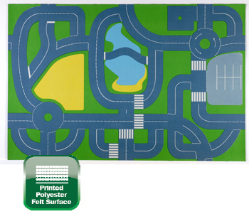 Continental Road Plan Playmat - 1.5m x 1m