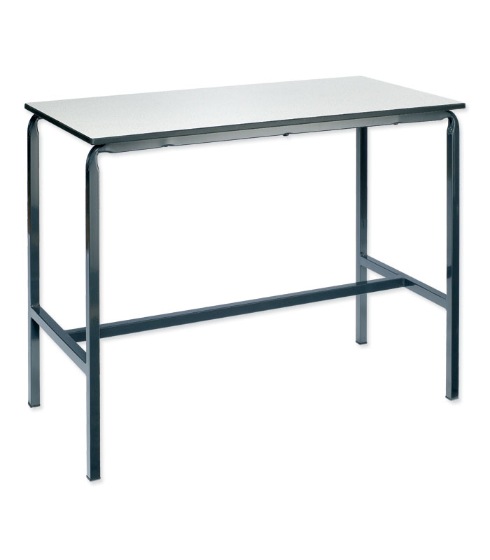 Crush Bent H-Frame Work Table With Trespa Top