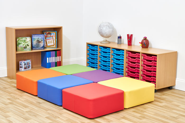 Acorn Primary Large Square Foam Seats - (Set of Six)