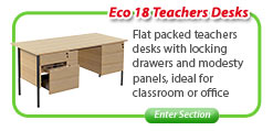 Value Flat Packed Teachers Desks