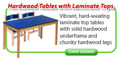 Laminated Wood Classroom Tables & Chairs