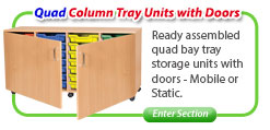 Quad Column Tray Units with Doors
