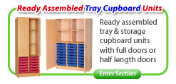 Ready Assembled Tray Cupboard Units