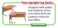 Twin Upright Leg Desks