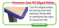 Cast PU Edged Classroom Tables