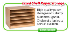 Fixed Shelf Paper Storage 