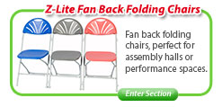 Z-Lite Fan Back Folding Chairs