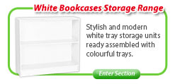 White Bookcases Storage Range