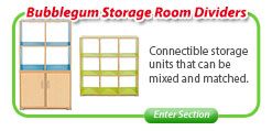 Bubblegum Storage Room Dividers 