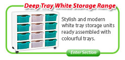 Deep Tray White Storage Range