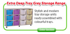 Extra Deep Tray Grey Storage Range