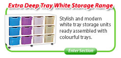 Extra Deep Tray White Storage Range