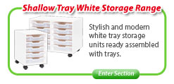 Shallow Tray White Storage Range