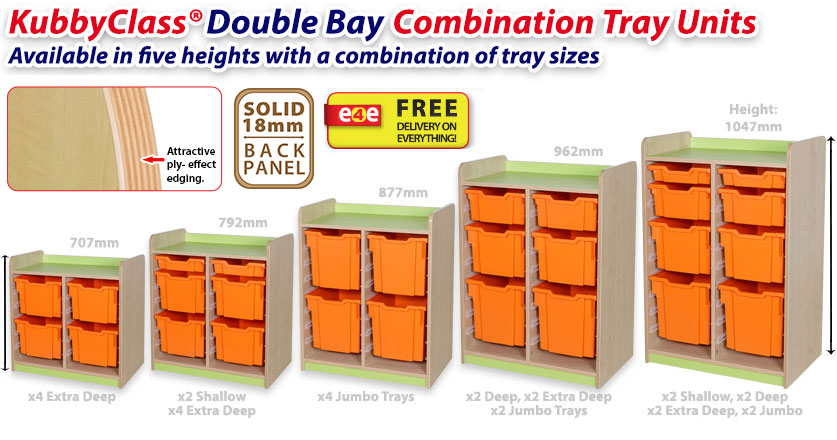 KubbyClass Double Bay Combination Tray Units