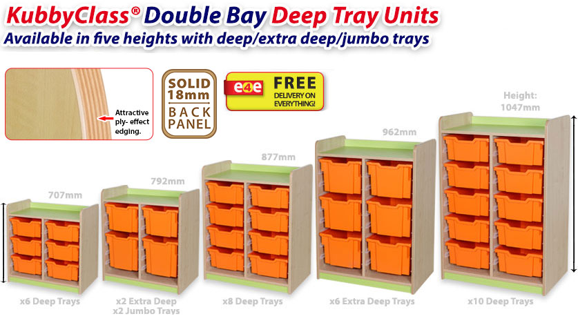 KubbyClass Double Bay Deep Tray Units