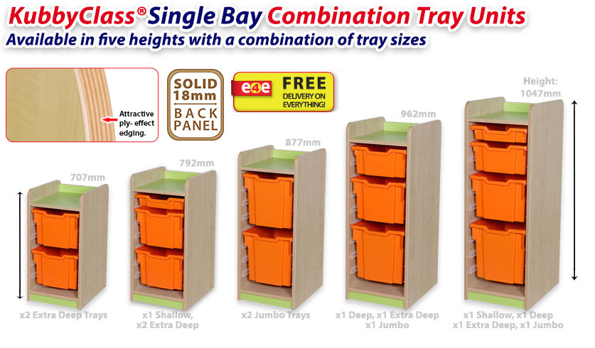 KubbyClass Single Bay Combination Tray Units