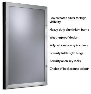 Weatherproof External Noticeboard (Portrait Orientation)