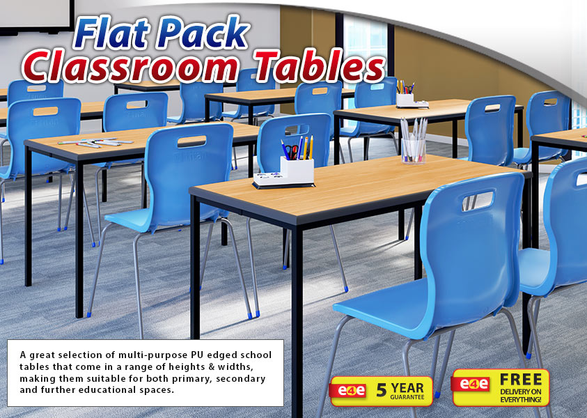 flat pack classroom tables graphic