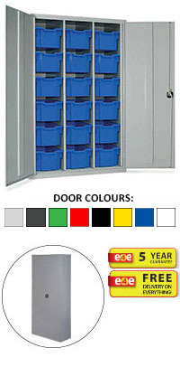 Lockable Treble Cupboard With 18 Extra Deep Trays Set - 1830mm