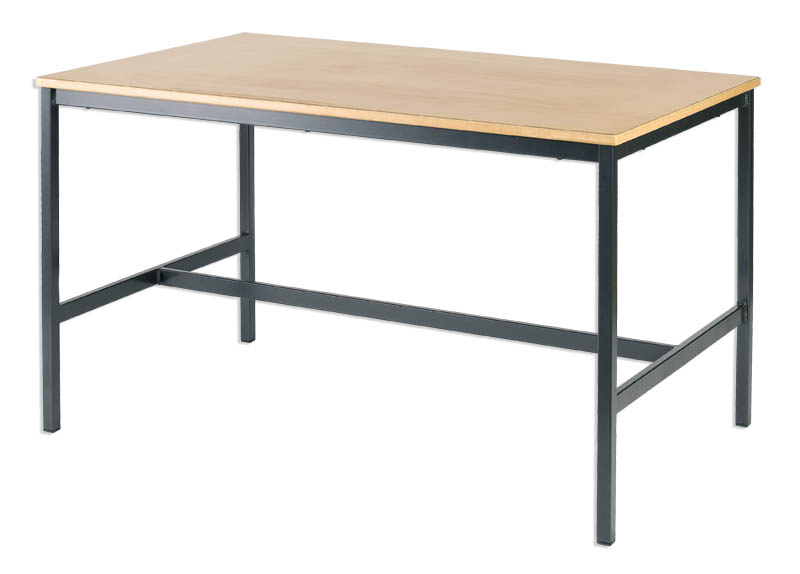 Fully Welded H-Frame Work Table With Spray Polyurethane Edge 