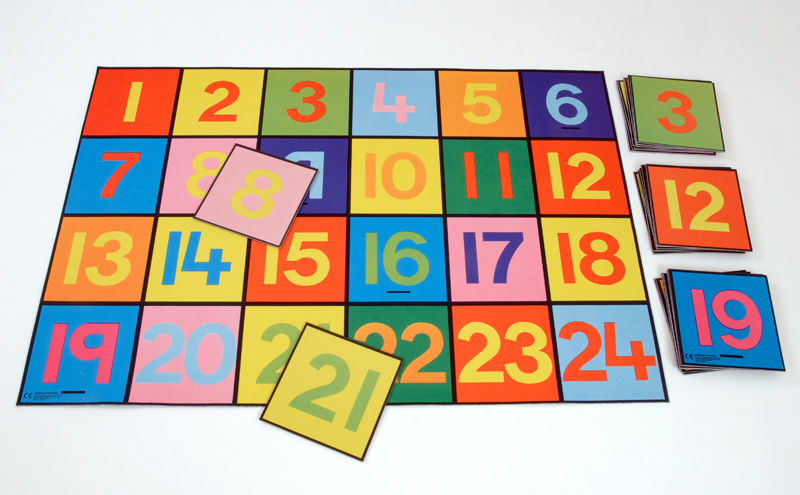 Giant Numbers Floor Tiles 1-24