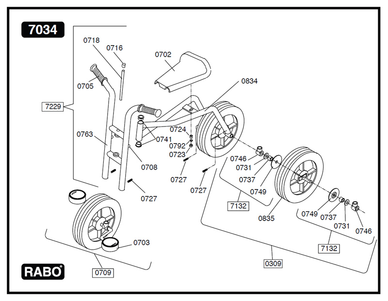 RABO Large 2-Wheeler Spares