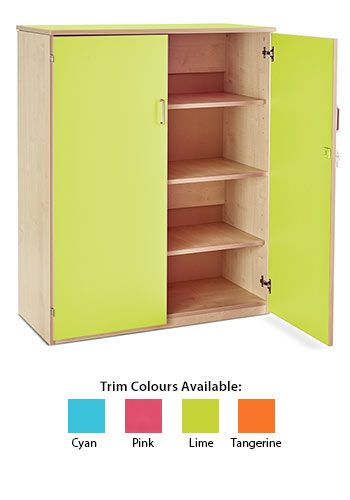 Stock Cupboard with 2 Adjustable Shelves & 1 Fixed Centre Shelf (Height: 1268mm)