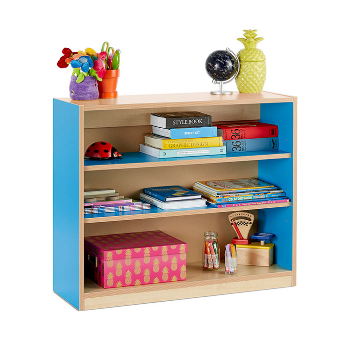 Open Bookcase with 2 Adjustable Shelves (Height: 750mm)