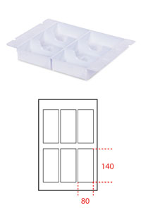 Gratnells Tray Inserts - Marker Pens Insert - 6 Sections (Pack of 6)