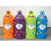 Set of 4: 42 or 52 Litre Monster Litter Critter Bins